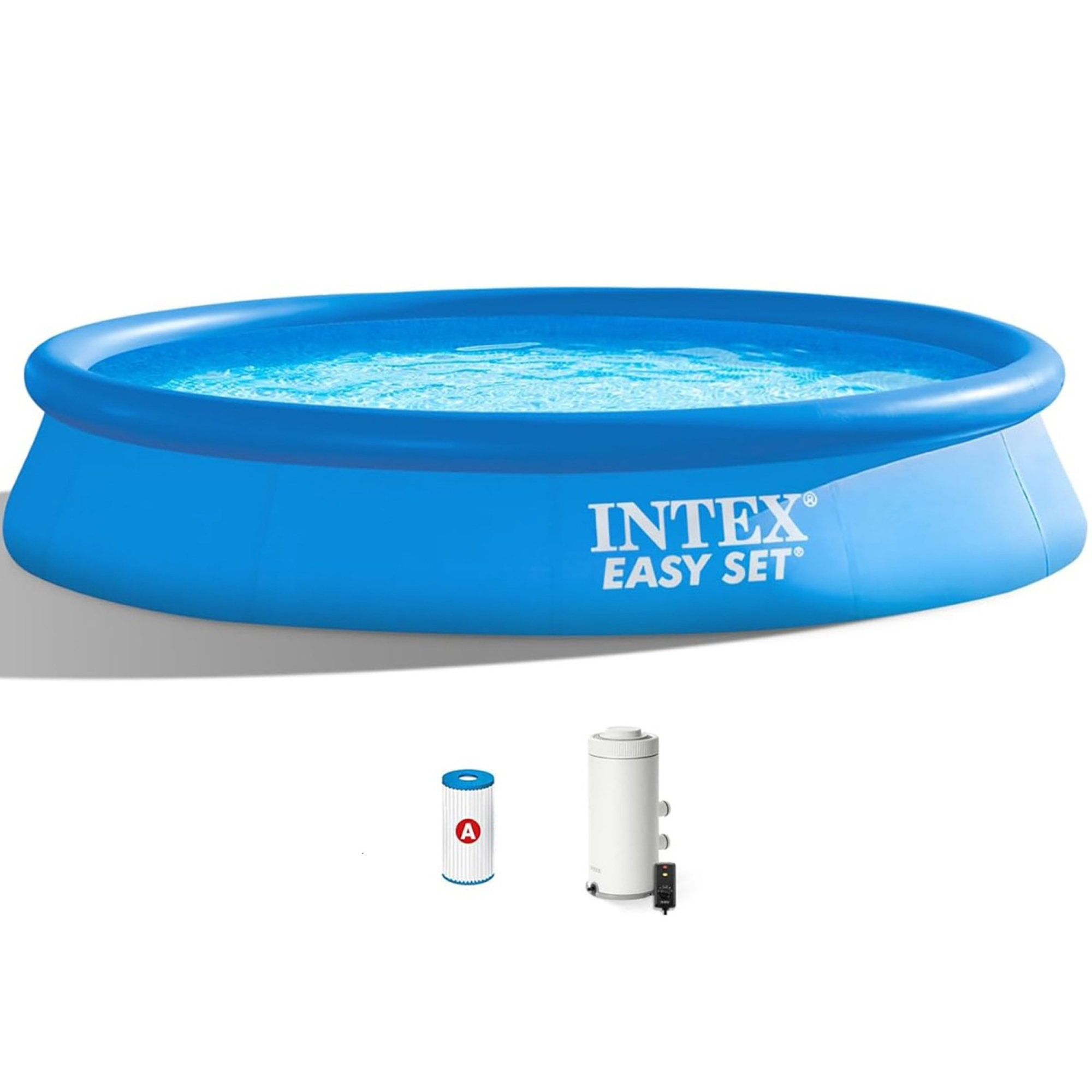 Intex Easy Set Pool & Pump, 12' x 30", Inflatable Above Ground Swimming Set, 1485 Gal, Family Water Play, 28131EH
